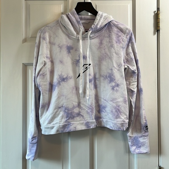 Barstool Chicks In The Office Tie Dye Cropped Hoodie - Size Medium - Picture 1 of 6